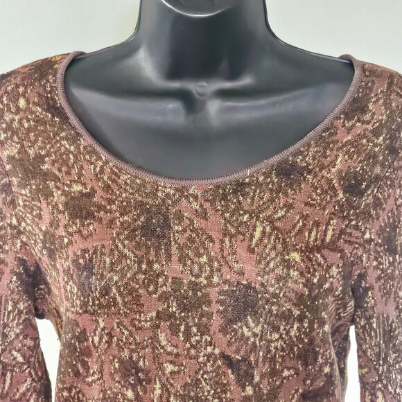 Peruvian Connection Jacquard Sweater Knit Body Con Womens Dress SMALL - Picture 2 of 14